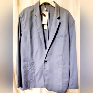 NWT Coofandy Men's Size XL 1 Button Blazer Sport Coat 55% Linen 45% Cotton